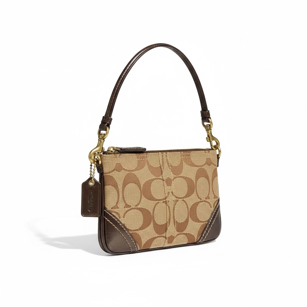 Coach Signature Canvas Logo C Wristlet